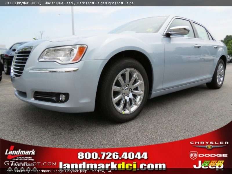 Glacier Blue Pearl / Dark Frost Beige/Light Frost Beige 2013 Chrysler 300 C