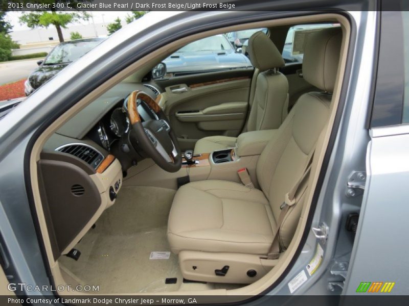 Glacier Blue Pearl / Dark Frost Beige/Light Frost Beige 2013 Chrysler 300 C