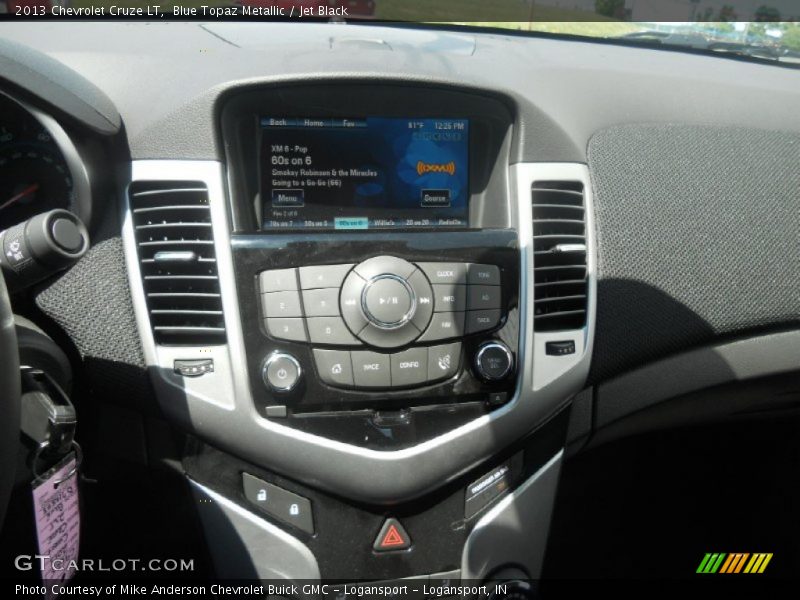 Blue Topaz Metallic / Jet Black 2013 Chevrolet Cruze LT