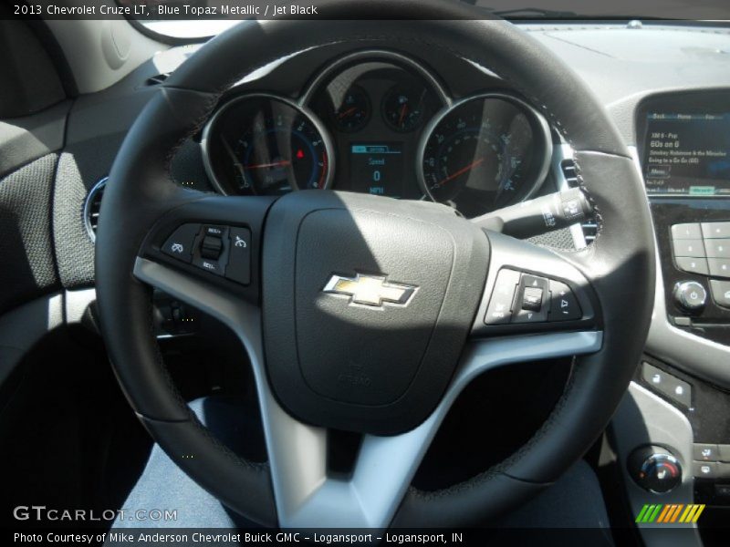 Blue Topaz Metallic / Jet Black 2013 Chevrolet Cruze LT
