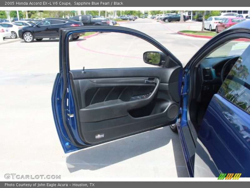 Sapphire Blue Pearl / Black 2005 Honda Accord EX-L V6 Coupe
