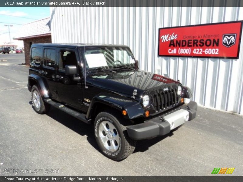 Black / Black 2013 Jeep Wrangler Unlimited Sahara 4x4