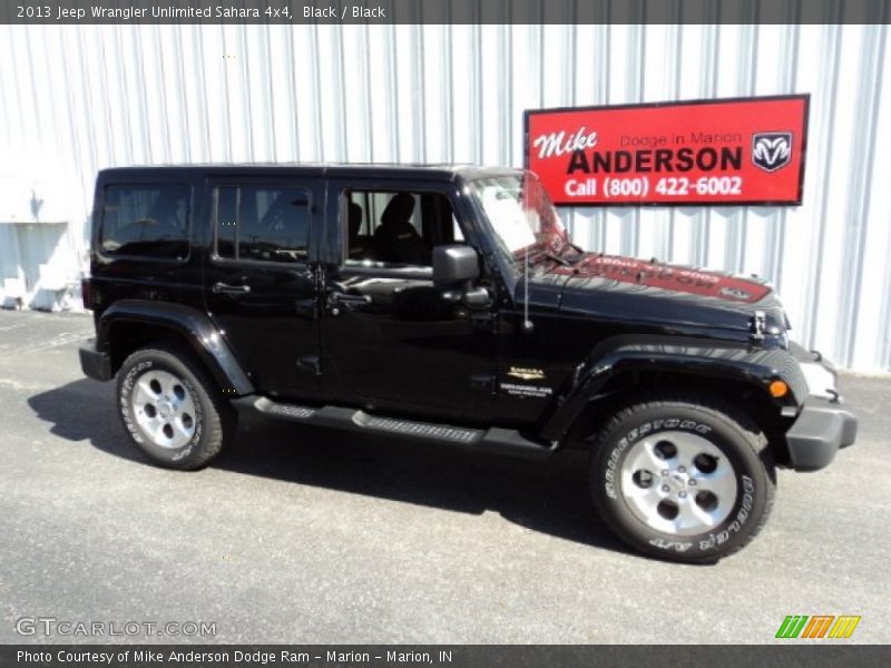 Black / Black 2013 Jeep Wrangler Unlimited Sahara 4x4