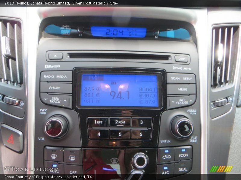 Silver Frost Metallic / Gray 2013 Hyundai Sonata Hybrid Limited