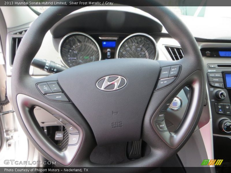 Silver Frost Metallic / Gray 2013 Hyundai Sonata Hybrid Limited