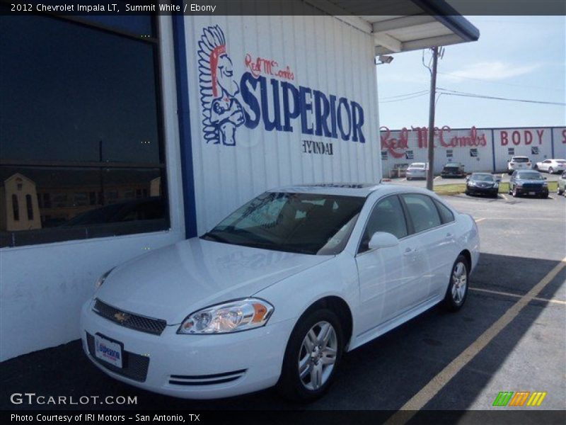 Summit White / Ebony 2012 Chevrolet Impala LT