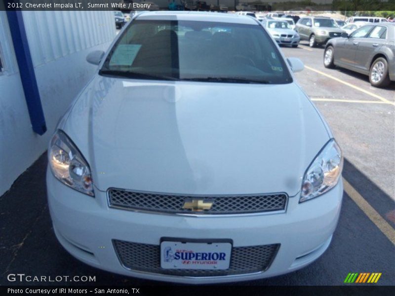 Summit White / Ebony 2012 Chevrolet Impala LT