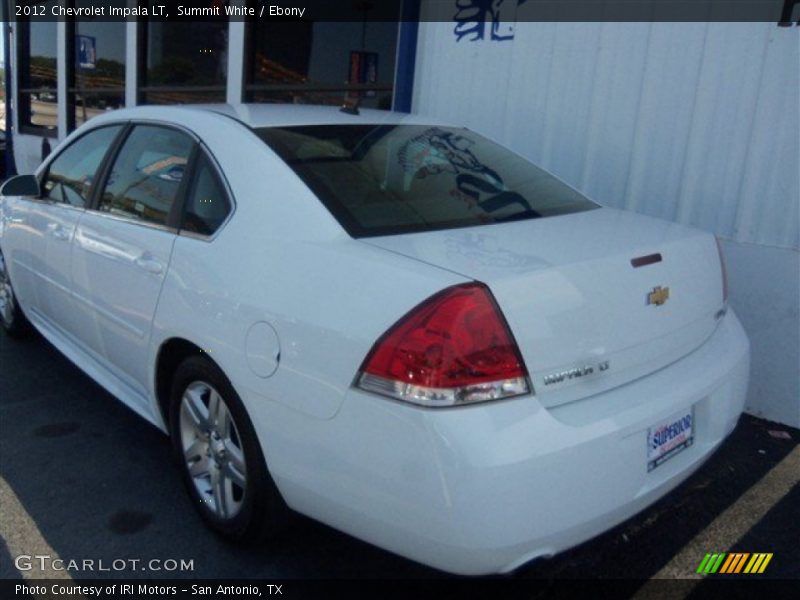 Summit White / Ebony 2012 Chevrolet Impala LT