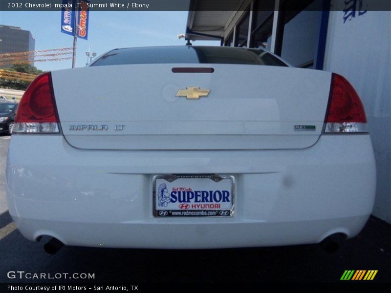 Summit White / Ebony 2012 Chevrolet Impala LT