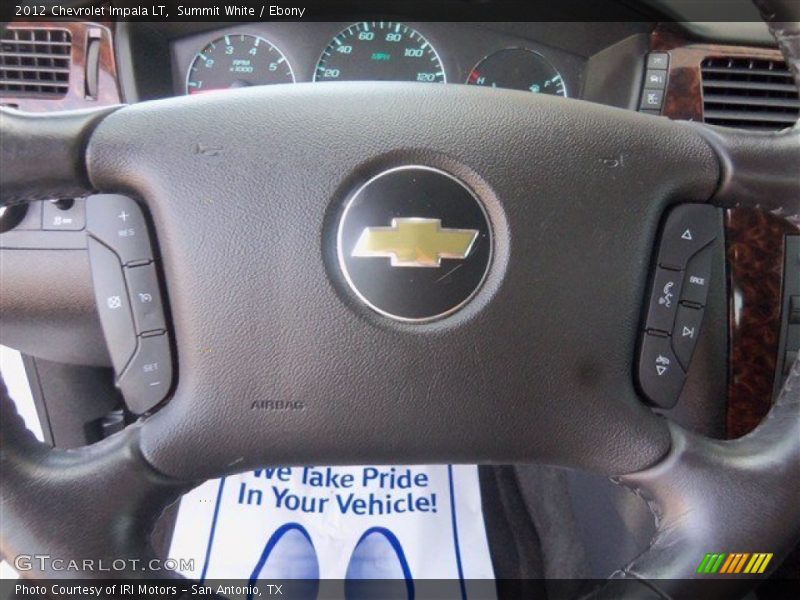Summit White / Ebony 2012 Chevrolet Impala LT