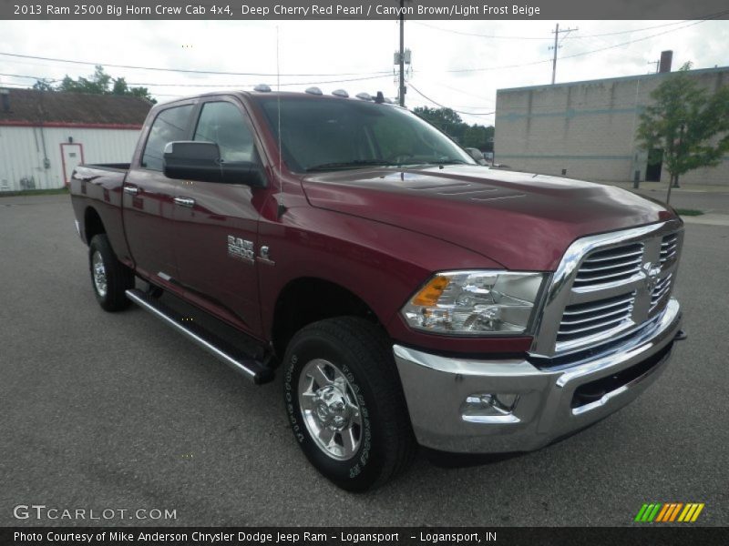 Deep Cherry Red Pearl / Canyon Brown/Light Frost Beige 2013 Ram 2500 Big Horn Crew Cab 4x4