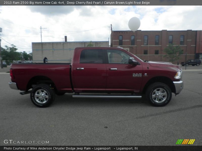 Deep Cherry Red Pearl / Canyon Brown/Light Frost Beige 2013 Ram 2500 Big Horn Crew Cab 4x4