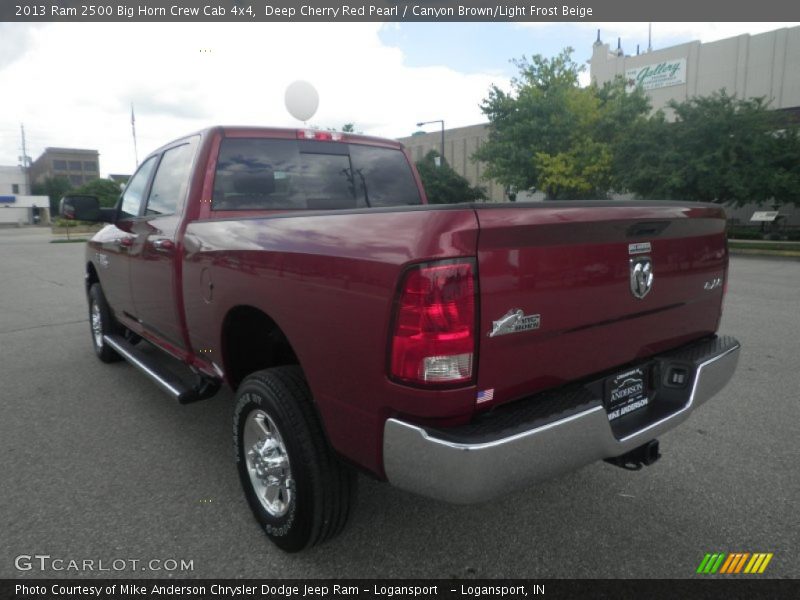 Deep Cherry Red Pearl / Canyon Brown/Light Frost Beige 2013 Ram 2500 Big Horn Crew Cab 4x4
