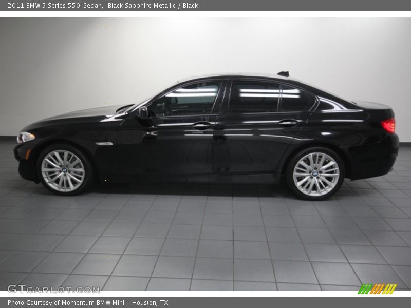 Black Sapphire Metallic / Black 2011 BMW 5 Series 550i Sedan