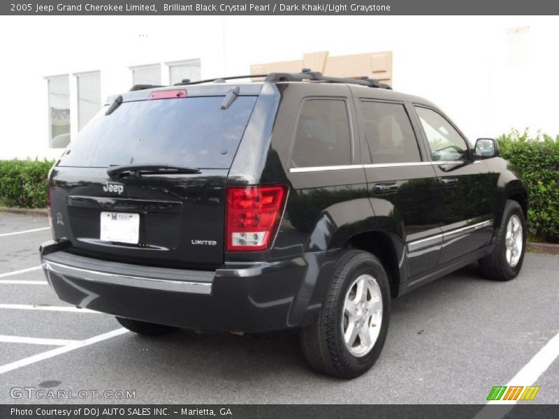Brilliant Black Crystal Pearl / Dark Khaki/Light Graystone 2005 Jeep Grand Cherokee Limited