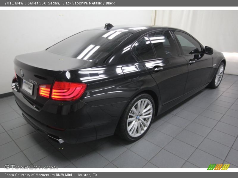 Black Sapphire Metallic / Black 2011 BMW 5 Series 550i Sedan