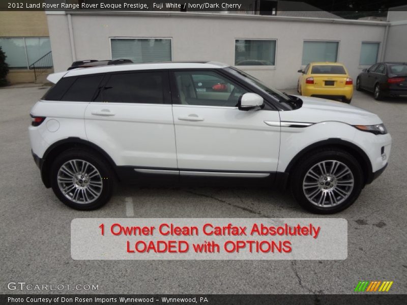 Fuji White / Ivory/Dark Cherry 2012 Land Rover Range Rover Evoque Prestige