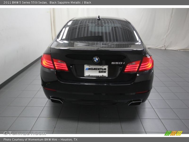 Black Sapphire Metallic / Black 2011 BMW 5 Series 550i Sedan