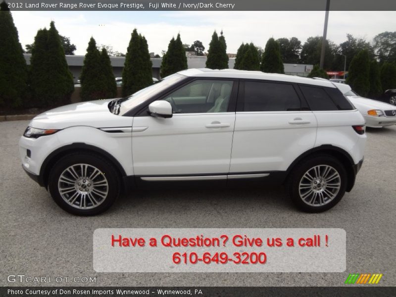 Fuji White / Ivory/Dark Cherry 2012 Land Rover Range Rover Evoque Prestige