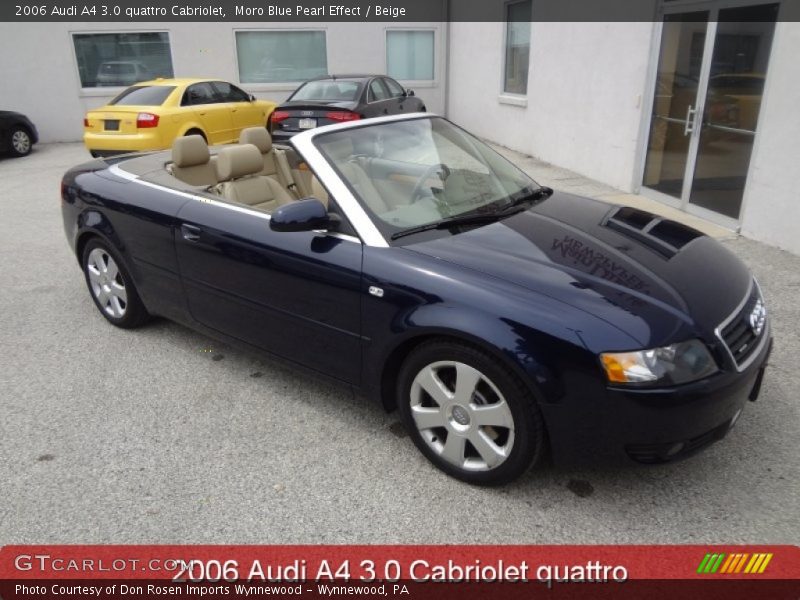 Moro Blue Pearl Effect / Beige 2006 Audi A4 3.0 quattro Cabriolet
