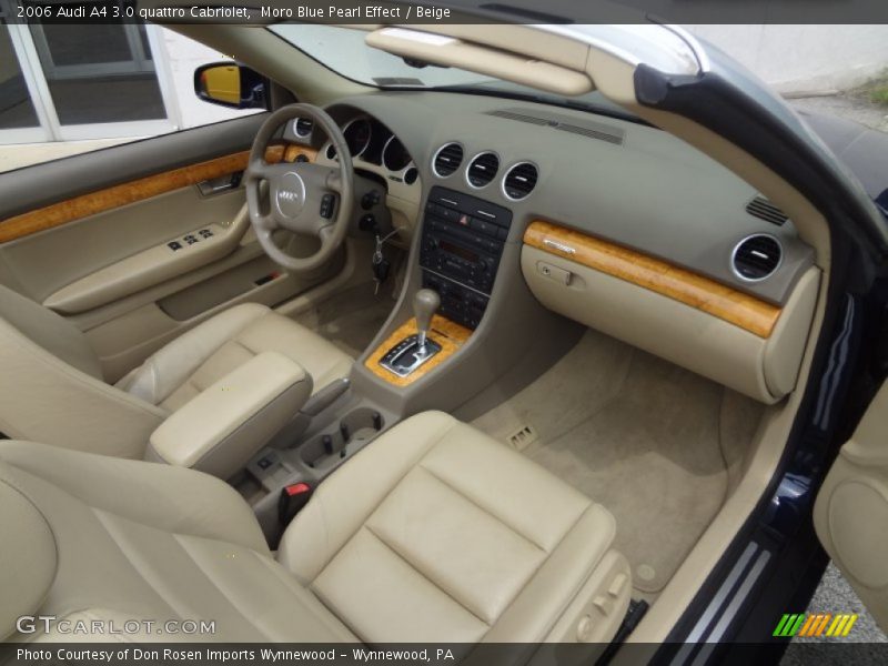 Moro Blue Pearl Effect / Beige 2006 Audi A4 3.0 quattro Cabriolet