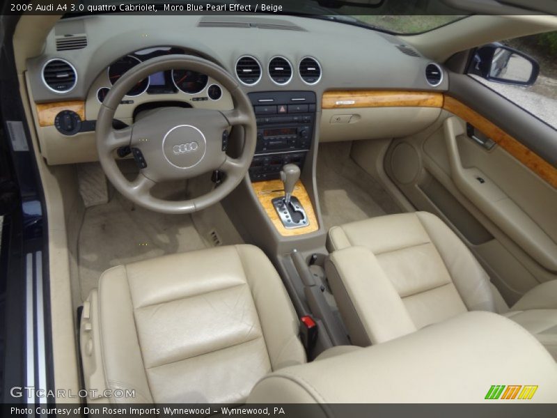 Moro Blue Pearl Effect / Beige 2006 Audi A4 3.0 quattro Cabriolet