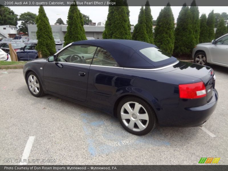 Moro Blue Pearl Effect / Beige 2006 Audi A4 3.0 quattro Cabriolet