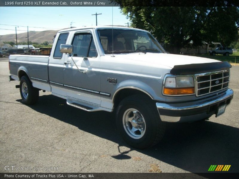 Oxford White / Grey 1996 Ford F250 XLT Extended Cab