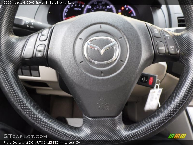 Brilliant Black / Sand 2009 Mazda MAZDA5 Sport