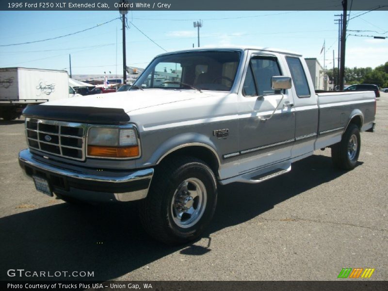 Oxford White / Grey 1996 Ford F250 XLT Extended Cab