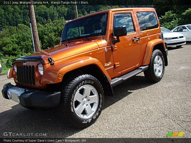 Mango Tango Pearl / Black 2011 Jeep Wrangler Sahara 4x4