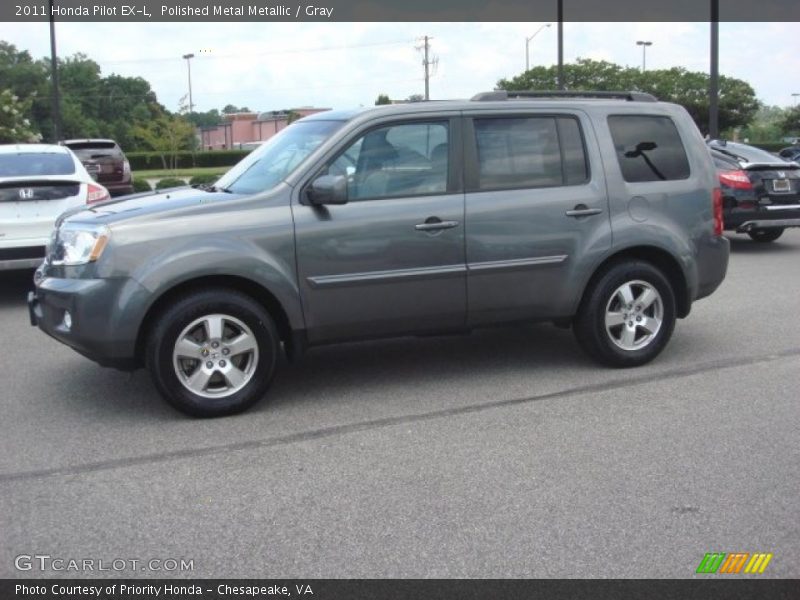 Polished Metal Metallic / Gray 2011 Honda Pilot EX-L