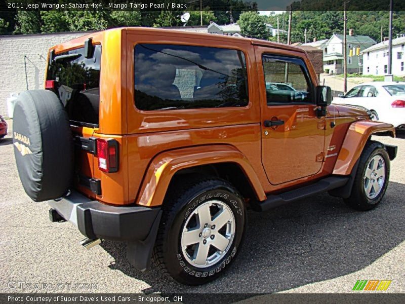 Mango Tango Pearl / Black 2011 Jeep Wrangler Sahara 4x4