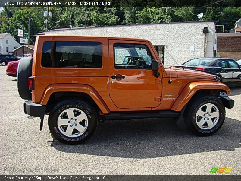 Mango Tango Pearl / Black 2011 Jeep Wrangler Sahara 4x4