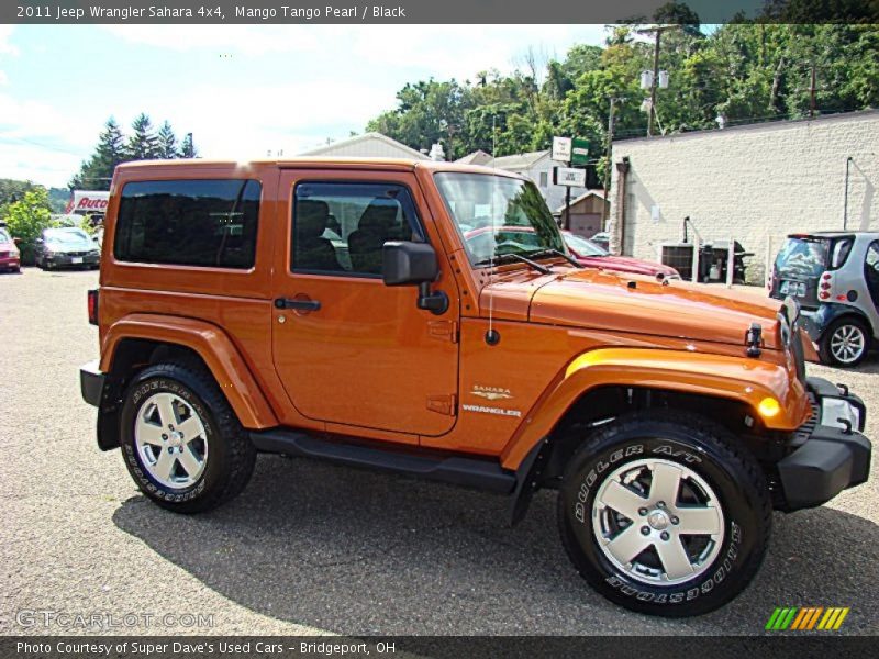 Mango Tango Pearl / Black 2011 Jeep Wrangler Sahara 4x4