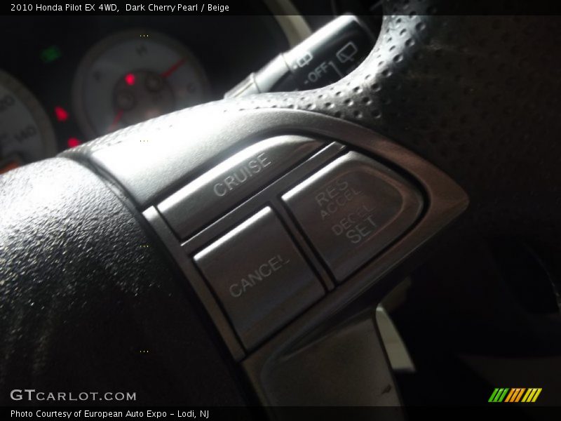 Dark Cherry Pearl / Beige 2010 Honda Pilot EX 4WD