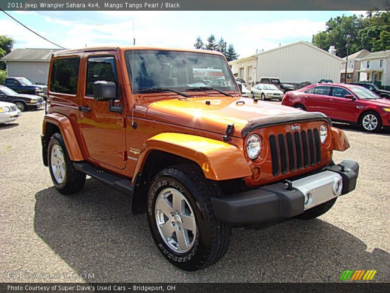 Mango Tango Pearl / Black 2011 Jeep Wrangler Sahara 4x4