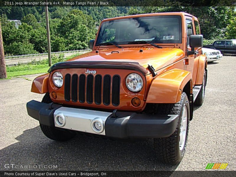 Mango Tango Pearl / Black 2011 Jeep Wrangler Sahara 4x4