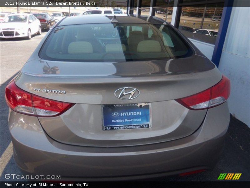 Desert Bronze / Beige 2012 Hyundai Elantra GLS