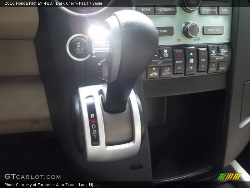 Dark Cherry Pearl / Beige 2010 Honda Pilot EX 4WD