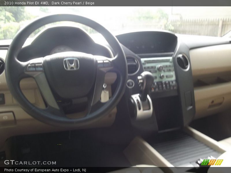 Dark Cherry Pearl / Beige 2010 Honda Pilot EX 4WD