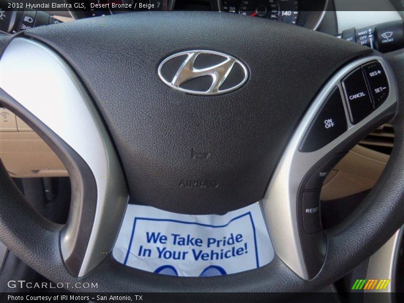 Desert Bronze / Beige 2012 Hyundai Elantra GLS