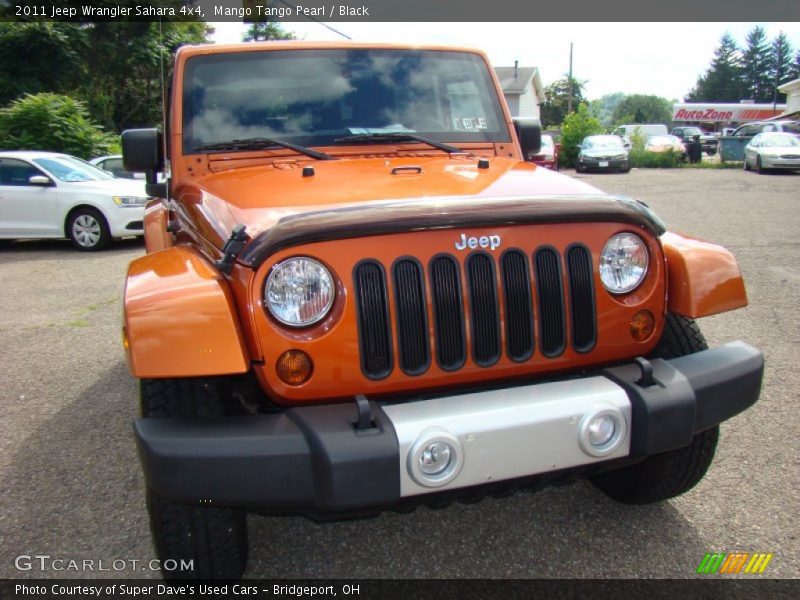 Mango Tango Pearl / Black 2011 Jeep Wrangler Sahara 4x4