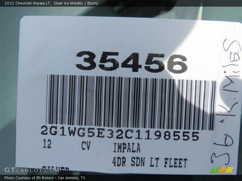 Silver Ice Metallic / Ebony 2012 Chevrolet Impala LT