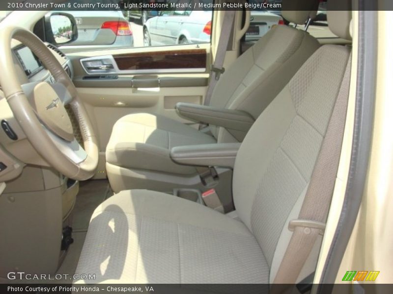 Front Seat of 2010 Town & Country Touring