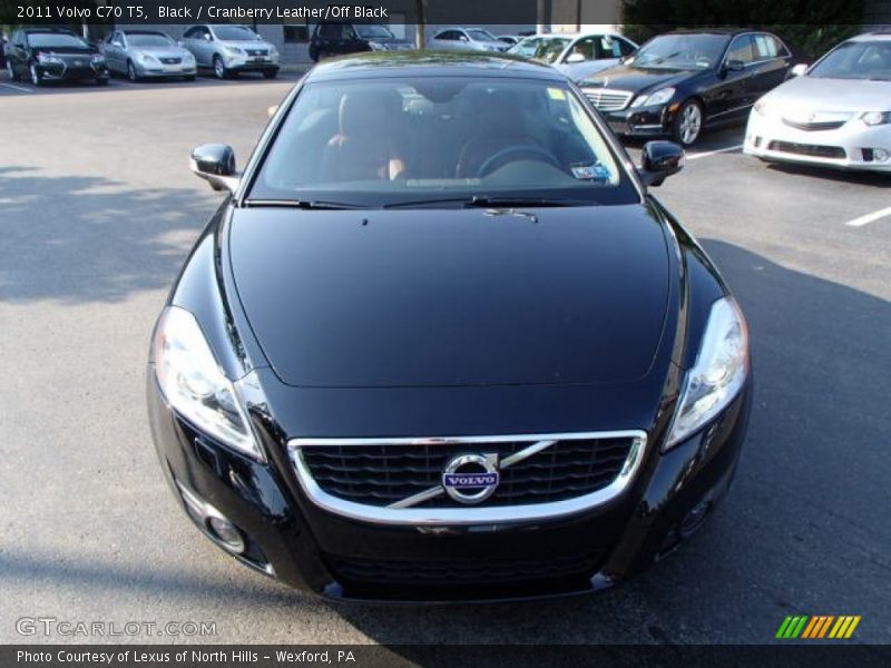 Black / Cranberry Leather/Off Black 2011 Volvo C70 T5