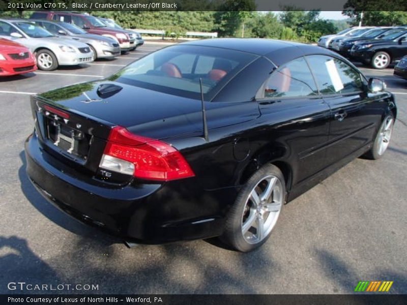 Black / Cranberry Leather/Off Black 2011 Volvo C70 T5