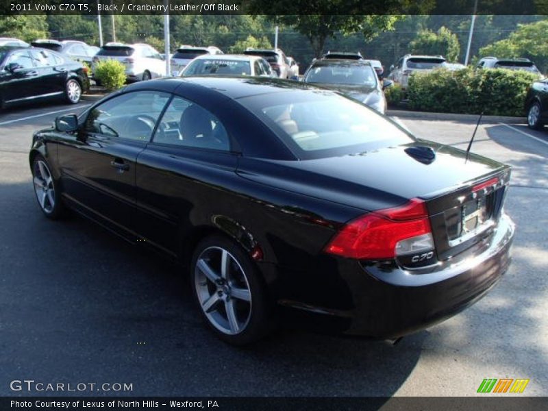Black / Cranberry Leather/Off Black 2011 Volvo C70 T5