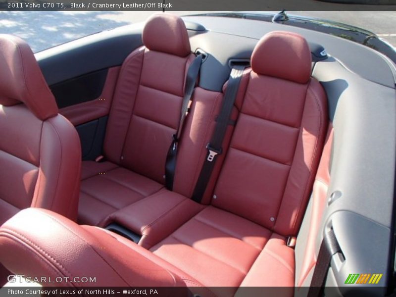 Black / Cranberry Leather/Off Black 2011 Volvo C70 T5