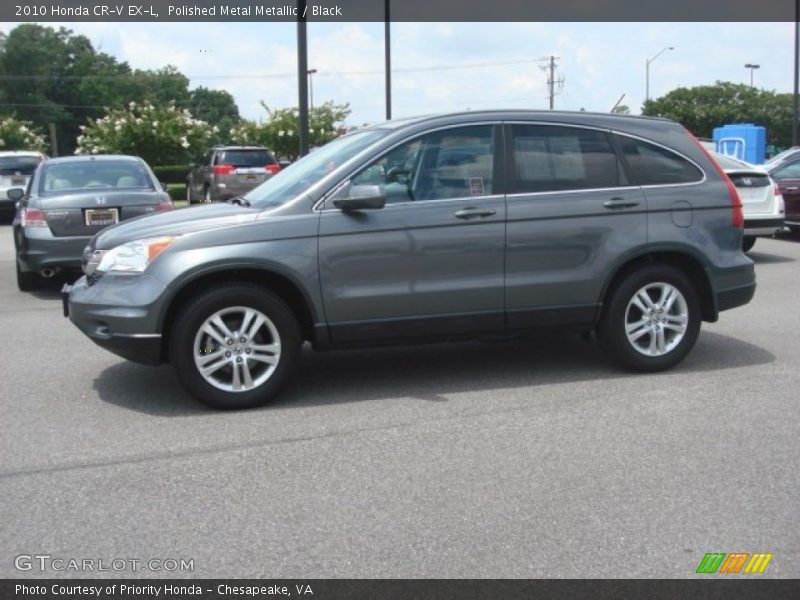 Polished Metal Metallic / Black 2010 Honda CR-V EX-L